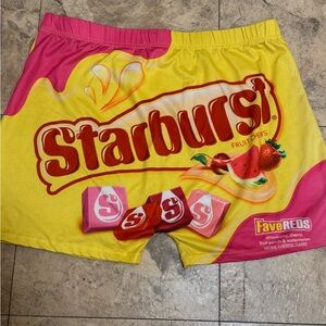 Starburst Yellow and Pink Boxer Shorts
